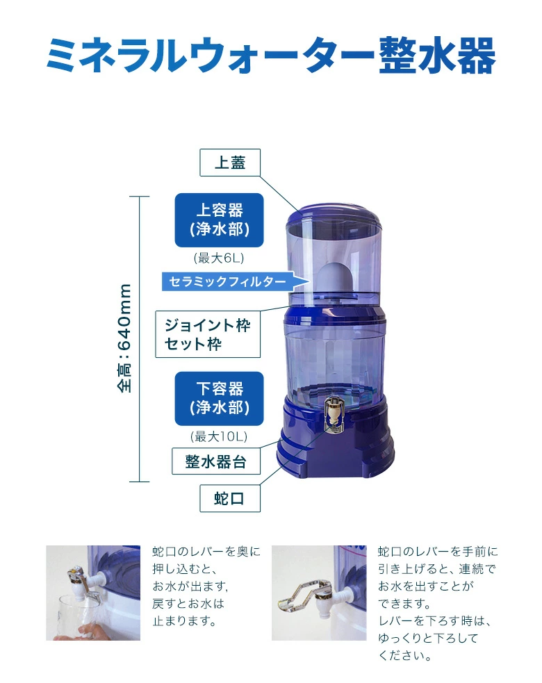 ミネラルウォーター整水器